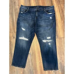 LUCKY BRAND Reece Boyfriend Distressed  Straight leg Jeans Womans Plus‎ 22W